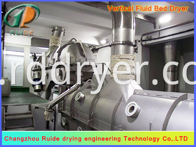 Fluid drying bed machine for boric acid